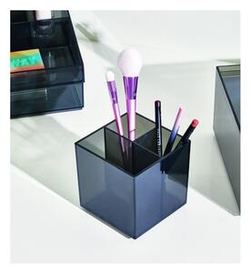 Matně černý koupelnový organizér na kosmetiku z recyklovaného plastu Cosmetic Cube – iDesign