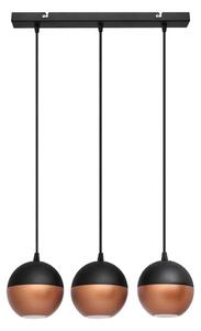 LED Lustr na lanku MIDWAY 3xGU10/4,8W/230V černá/měděná