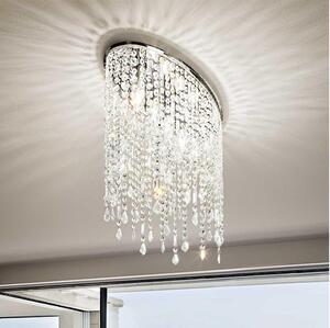 Ideal Lux - Křišťálové stropní svítidlo RAIN 3xE14/40W/230V lesklý chrom