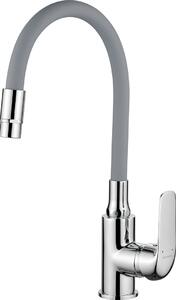 Kuchinox Dřezová baterie Elza s flexibilním raménkem a 2-funkční sprškou - BKE_962D, šedá mat/chrom