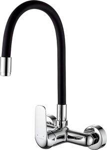 Kuchinox Dřezová baterie Elza s flexibilním raménkem - BKE_781D, černá mat/chrom