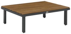 Zahradní konferenční stolek FIVIZZANO 70 cm 90 cm Akáciové dřevo Tmavě šedá