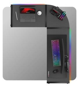 Herní rohový stůl Hero 6.0 RGB černý