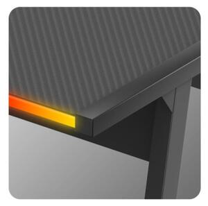 Herní rohový stůl Hero 6.0 RGB černý