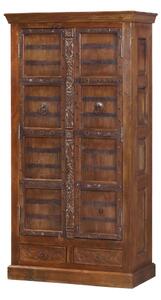 Starožitná skříň z teakového dřeva, 97x51x187cm