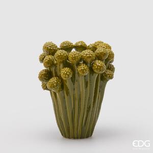EDG Keramická váza dekor květinový výška 26 cm