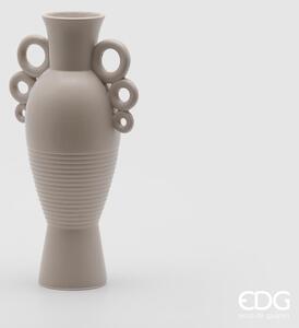 EDG Keramická váza (amfora) dekor antika, šedá