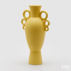 EDG Keramická váza (amfora) dekor antika, žlutá, výška 44 cm
