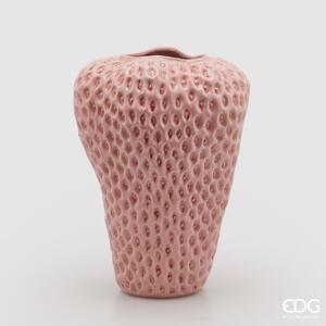 EDG Keramická váza ve tvaru jahody, růžová, 37 cm