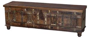 Starožítná truhla z teakového dřeva, 176x46x58cm
