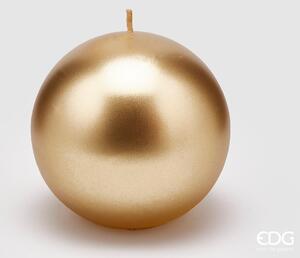 EDG Svíčka kulatá zlatá barva průměr 10 cm