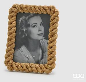 EDG Fotorámeček v dekoru zlatého provazu, 21 x 17 cm