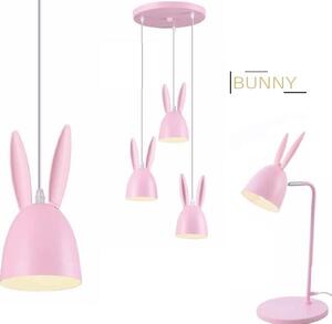 ACA DECOR Dětské závěsné svítidlo BUNNY - Králíček max. 40W/E27/230V/IP20, růžové