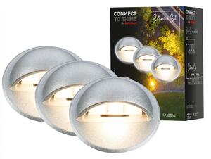 BRILONER CONNECT TO SHINE prodlužovací sada Teak 3ks LED zapuštěných svítidel do země, IP65 3923034