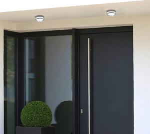 CMD LED nástěnné světlo 9054, antracit/čiré, Ø 13 cm, IP65, Černá, Koupelna, Hliník, Moderní