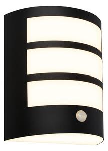 BRILONER LED nabíjecí nástěnné svítidlo, venkovní, pohybové čidlo, soumrakový senzor, IP44, černá 3795015