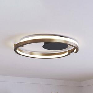 EGLO LED stropní svítidlo MEZZOMONTE, bronzová barva, Ø 48 cm,, stmívatelný, Bronz / starožitná mosaz, Obývací pokoj / jídelna, kov