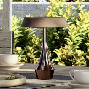 EGLO LED stolní lampa s akumulátorem TURCIO, bronzová, výška 20 cm, IP44,, stmívatelný, Bronz / starožitná mosaz, Obývací pokoj / jídelna, kov