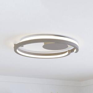 EGLO LED stropní svítidlo MEZZOMONTE, béžové, Ø 48 cm,, stmívatelný, Krémová / jantar, Obývací pokoj / jídelna, kov