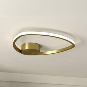 EGLO LED stropní svítidlo MOSCHELLA, v barvě mosazi, Ø 38 cm, Mosaz / zlato, Obývací pokoj / jídelna, kov