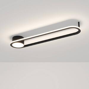 EGLO LED stropní svítidlo COLLECORVINO, černé, délka 50 cm,, Černá, Obývací pokoj / jídelna, kov