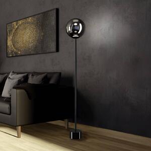 Stars of Light LED stojací lampa ANORIAS, černá, 150 cm,, stmívatelný, Černá, Obývací pokoj / jídelna, Sklo, Koule