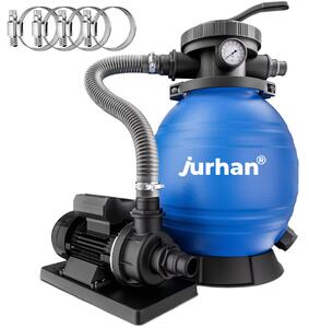 Písková filtrace k bazénu AQUA, 10 200 l/h, modrá Jurhan
