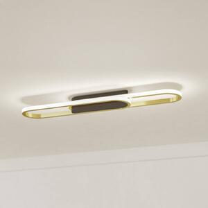 EGLO LED stropní svítidlo CONIVARENA, černé/mosazné, 69 cm,, Černá, Obývací pokoj / jídelna, kov