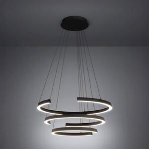 Stars of Light LED závěsné světlo LABONETE, černá, Ø 80 cm, 3 ramena, stmívatelný, Černá, Obývací pokoj / jídelna, kov