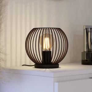 EGLO Stolní lampa ALMANZORA, výška 19 cm, černá, E27, Černá, Obývací pokoj / jídelna, kov, Koule