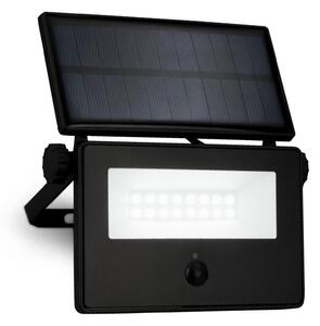 BRILONER Solární LED venkovní nástěnné svítidlo vč. IR senzoru, černé, 5W, 400 lm, sklo/plast 3856015