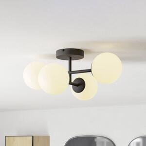 EGLO Stropní světlo CASTROVIDO, černé, 48 cm, 4 žárovky, IP44, G9-LED, Černá, Obývací pokoj / jídelna, kov, Koule