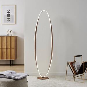 EGLO LED stojací lampa CAMEROTA, bronzová, výška 143 cm, stmívatelné, stmívatelný, Bronz / starožitná mosaz, Obývací pokoj / jídelna, kov
