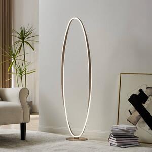 EGLO LED stojací lampa CAMEROTA, béžová, výška 143 cm, stmívatelné, stmívatelný, Krémová / jantar, Obývací pokoj / jídelna, kov