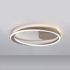 EGLO LED stropní svítidlo CAMEROTA, béžové, Ø 41 cm, dálkové ovládání, stmívatelný, Krémová / jantar, Obývací pokoj / jídelna, kov