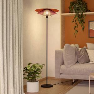 EGLO Stojací lampa PIGNONA, červená/oranžová/bílá, výška 161 cm, textil, Vícebarevná, Obývací pokoj / jídelna, kov