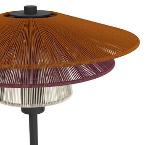 EGLO Stolní lampa PIGNONA, červená/oranžová/bílá, výška 39 cm, textil, Vícebarevná, Obývací pokoj / jídelna, kov