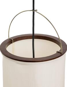 GUBI Gubi závěsné světlo Silk Lantern, bílé/černé, hedvábí, E27, stmívatelný, Krémová / jantar, Obývací pokoj / jídelna, Textil / tkanina / hedvábí, Design