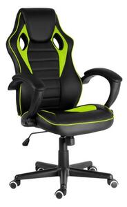 Herní křeslo Neoseat NS-015 TEX — látka, černá / reflexní zelená