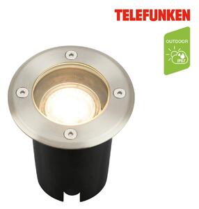 BRILONER TELEFUNKEN venkovní svítidlo do země, vodotěsné IP67, tvrzené sklo, GU10 patice, kruhové 322702TF
