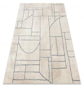 Makro Abra Kusový koberec FUSION 0806 Geometrický Moderní krémový světle šedý Rozměr: 80x150 cm