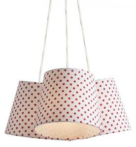 NANCY III závěsná bílá/červená 230V E14 3x11W - RED - DESIGN RENDL