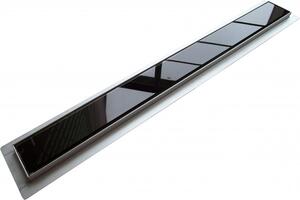 FlexGL01 shower drain - black glass - available in different lengths