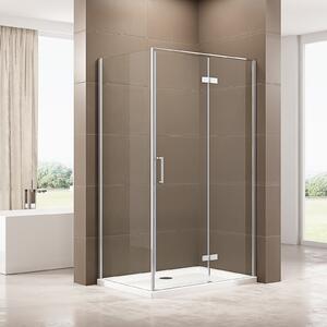 Corner shower enclosure - EX409 - 90 x 120 x 195 cm - 6mm tempered glass NANO