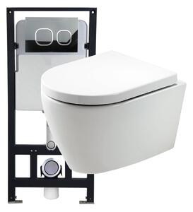 Wall Hung WC B-8030 - special saving package 10 - and support frame G3004A with flush plate