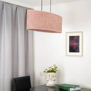 Závěsná lampa Euluna Celine, růžová, žinylková tkanina, délka 80 cm