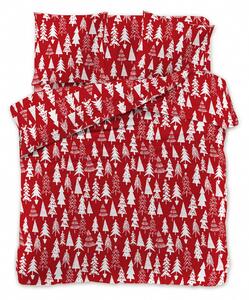 Povlečení z mikrovlákna CHRISTMAS TREES červené Rozměr povlečení: 70 x 90 cm | 140 x 200 cm