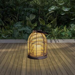 LED solární lampa Korbinian, šedá, výška 29 cm, IP44, lucerna