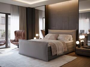POSTEL BOXSPRING, 160/200 cm, barvy stříbra MID.YOU - Postele s úložným prostorem, Online Only
