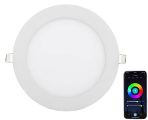 LEDSVITI TUYA-AZ-RD-5 Bílý kruhový vestavný LED panel 170mm 12W SMART TUYA RGB CCT